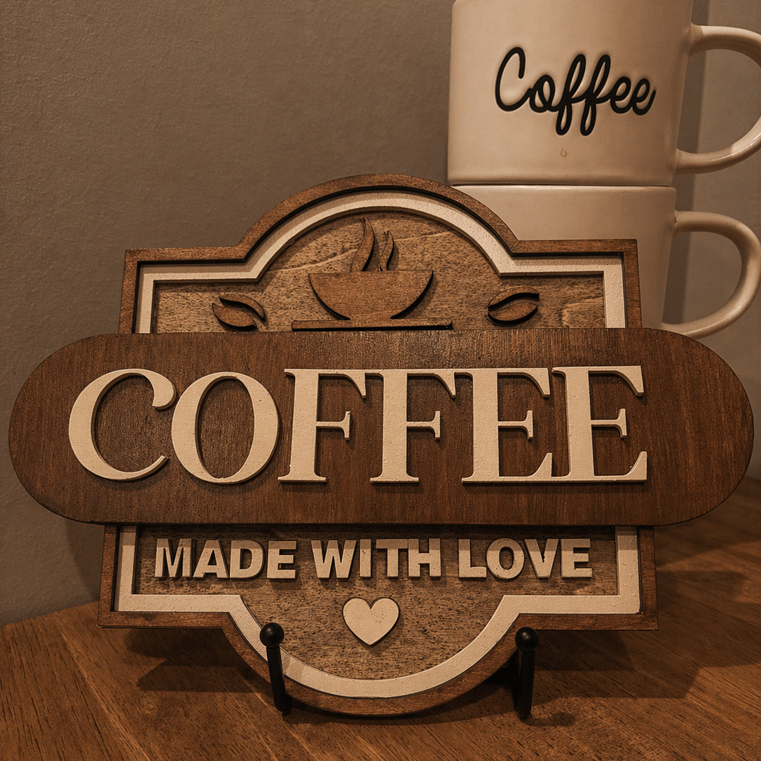 Coffee Made with Love Sign