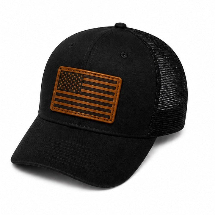 Trucker Hats with Leather Patch